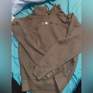 Olive Green Champion Pullover Hoodie